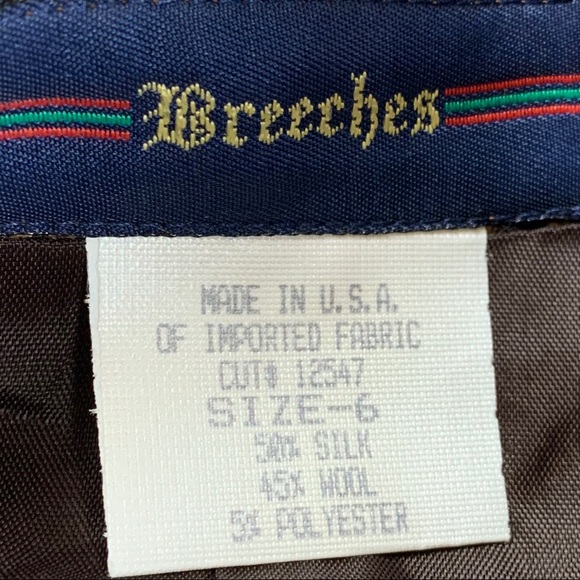 Vintage Breeches Wool/Silk Skirt SZ 6 - Picture 5 of 6